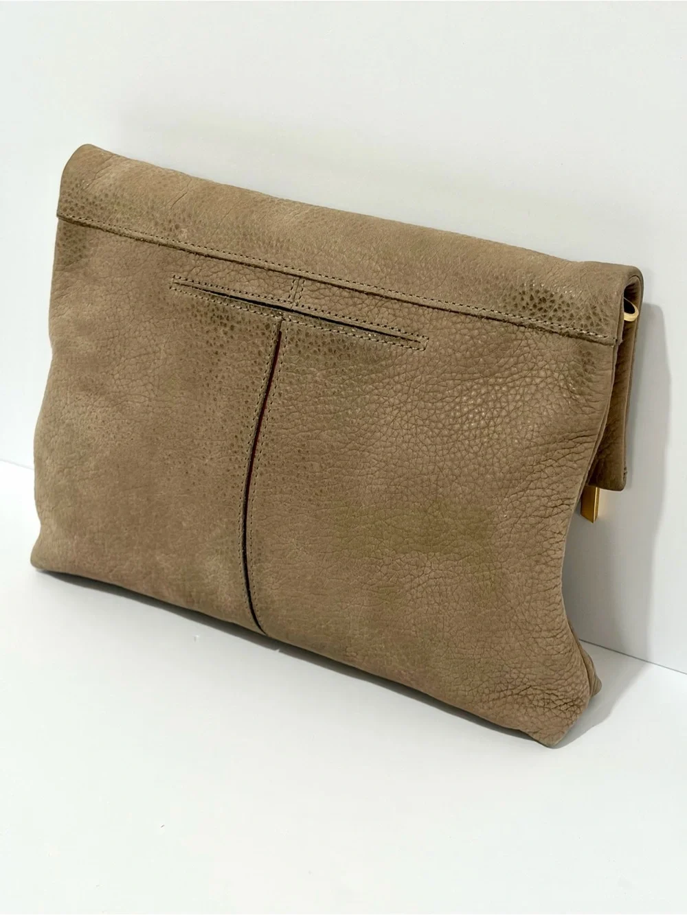 Hammitt VIP LG Crossbody Bag In Grey Natural Nubuck/Brushed Gold